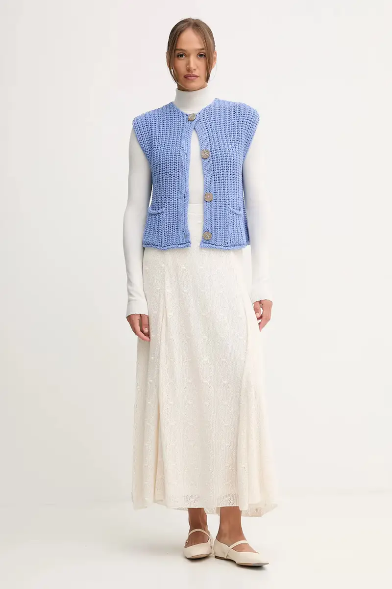 Pedro del Hierro Gilet Donna Blu 3581601 miniatura 2