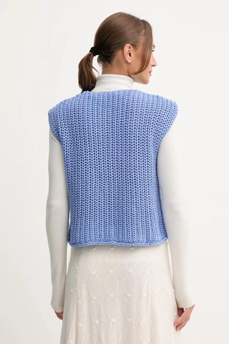 Pedro del Hierro Gilet Donna Blu 3581601 miniatura 3