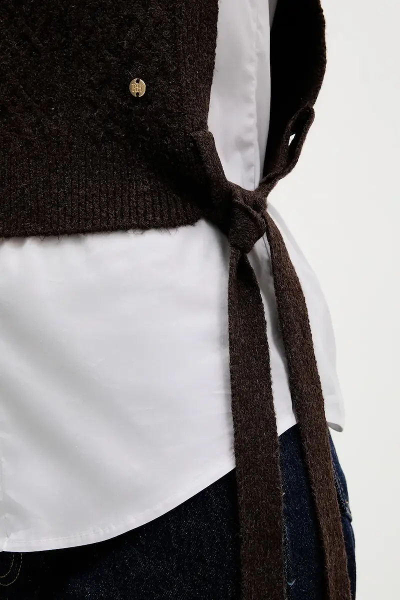 Pedro del Hierro Gilet Donna Marrone 3843596 miniatura 5