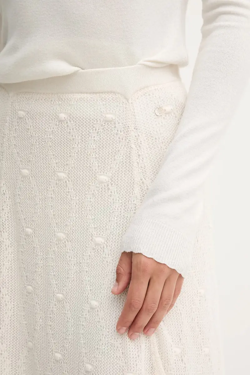 gonna in cotone colore beige 7592135 miniatura 4