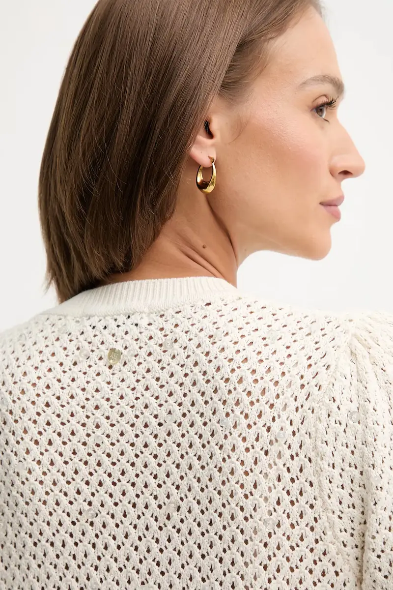 maglione in cotone donna colore beige 3512895 miniatura 5