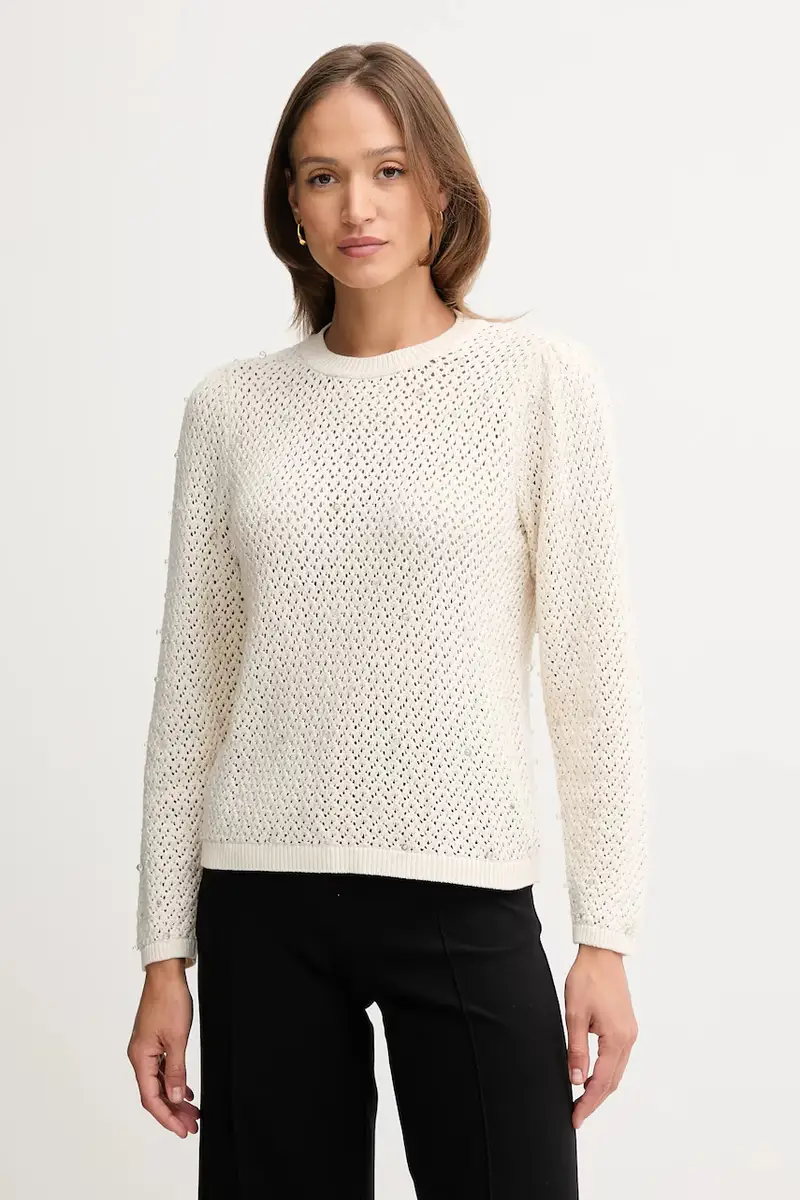 maglione in cotone donna colore beige 3512895