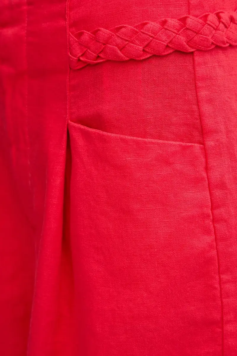 pantaloncini in lino donna colore rosso 2459132 miniatura 4