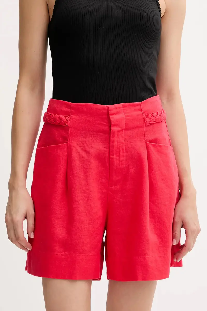 pantaloncini in lino donna colore rosso 2459132