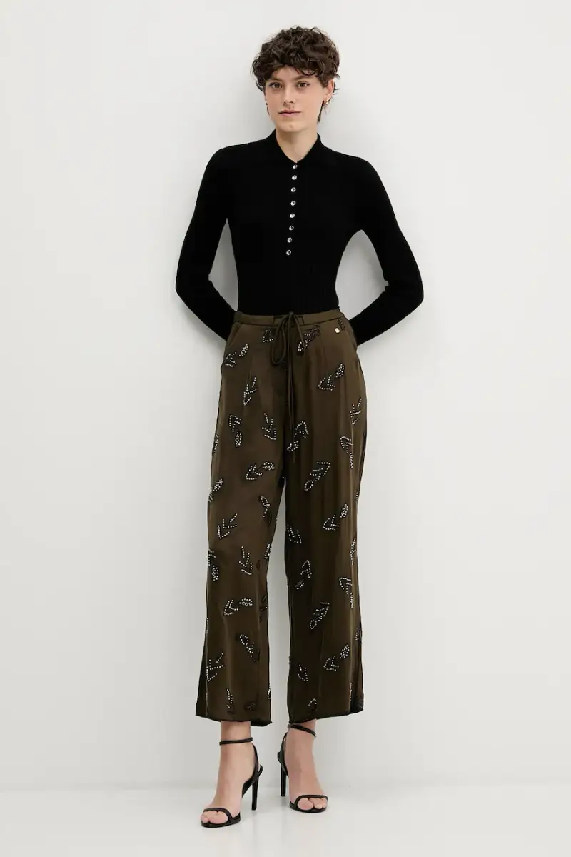 pantaloni donna 7602518 Verde miniatura 2