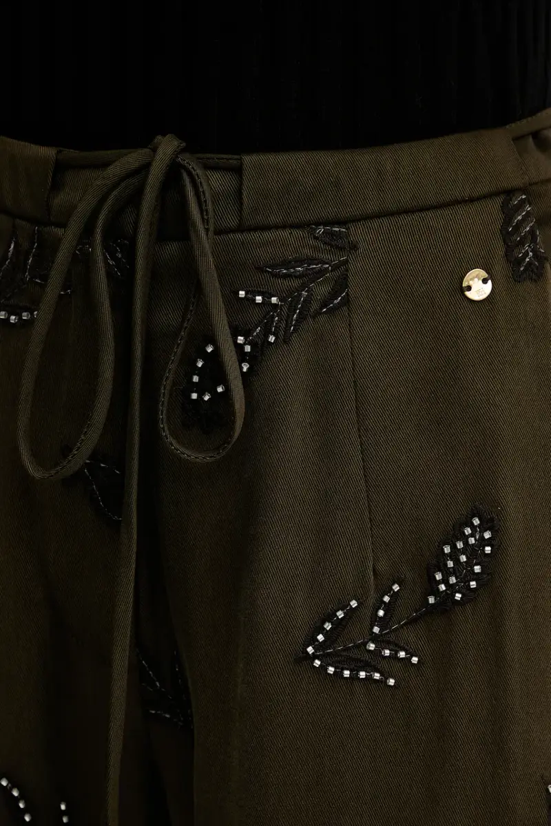 pantaloni donna 7602518 Verde miniatura 4