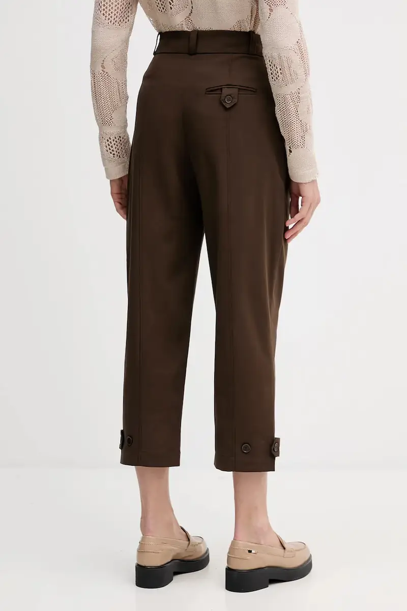 pantaloni donna colore marrone 7602505 miniatura 3