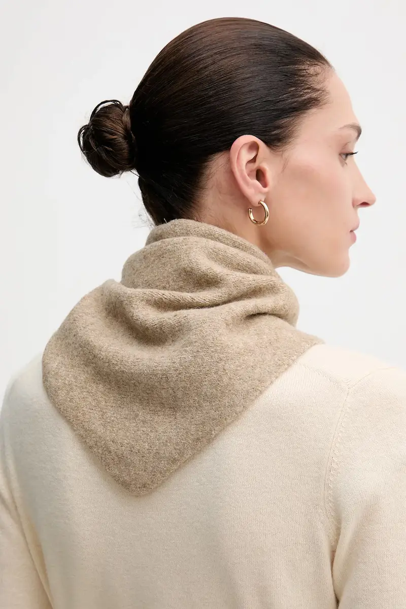 sciarpa con aggiunta di lana donna colore beige 4962464 miniatura 4