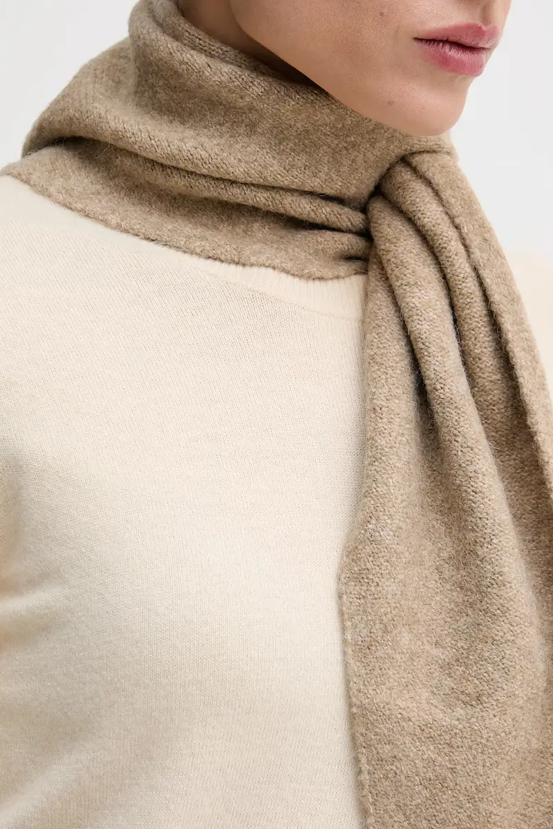sciarpa con aggiunta di lana donna colore beige 4962464 miniatura 5