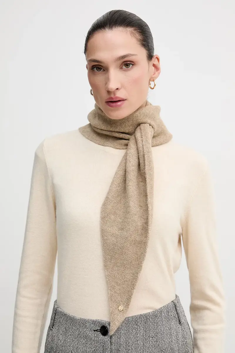 sciarpa con aggiunta di lana donna colore beige 4962464