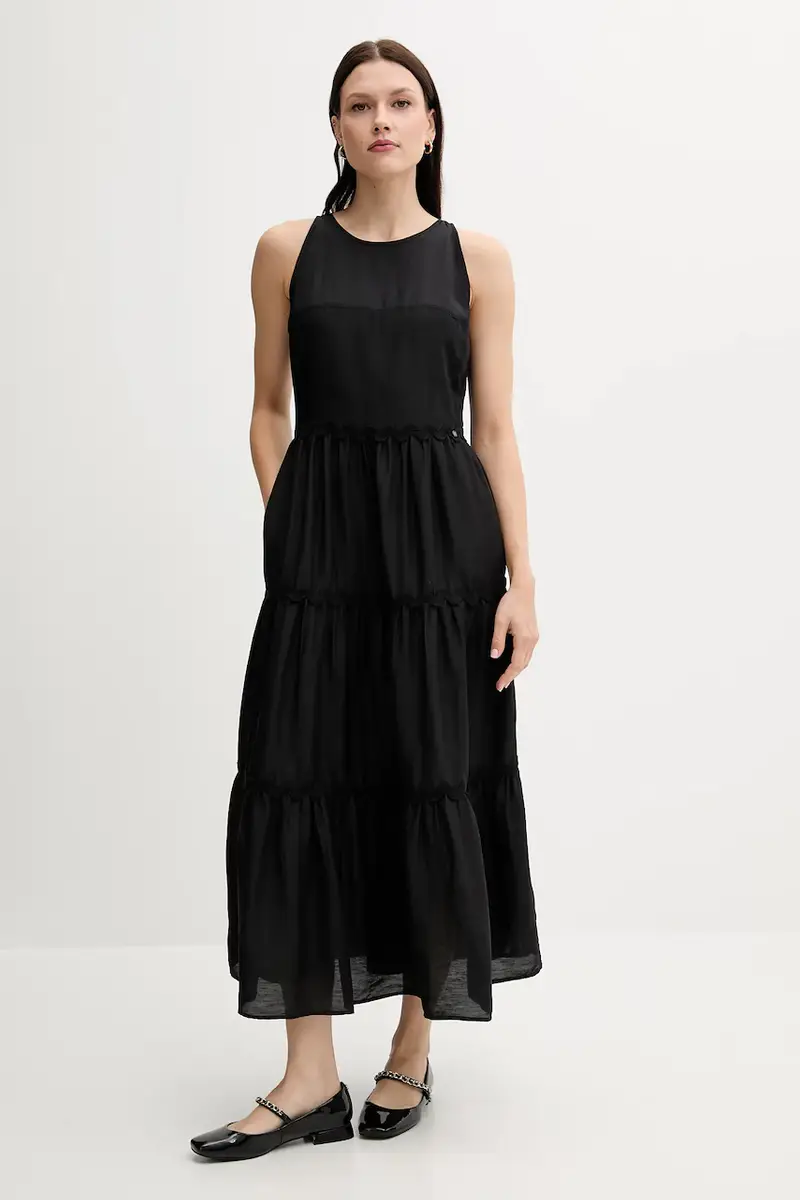 vestito con aggiunta di lino colore nero 3819824 miniatura 3