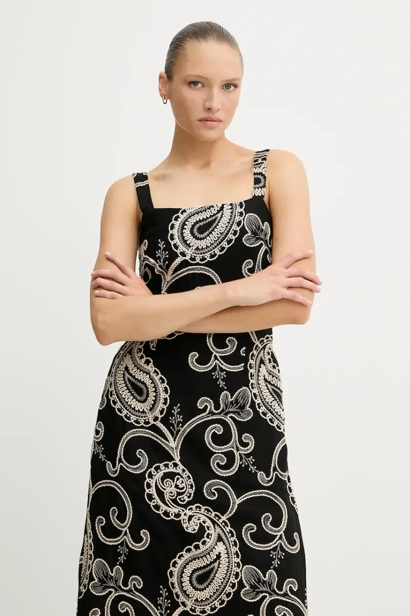 vestito con aggiunta di lino colore nero 3819830 miniatura 3