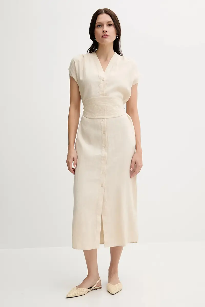 vestito di lino colore beige 3819821 miniatura 3