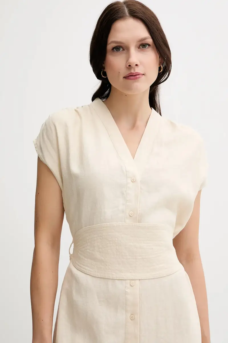 vestito di lino colore beige 3819821 miniatura 4