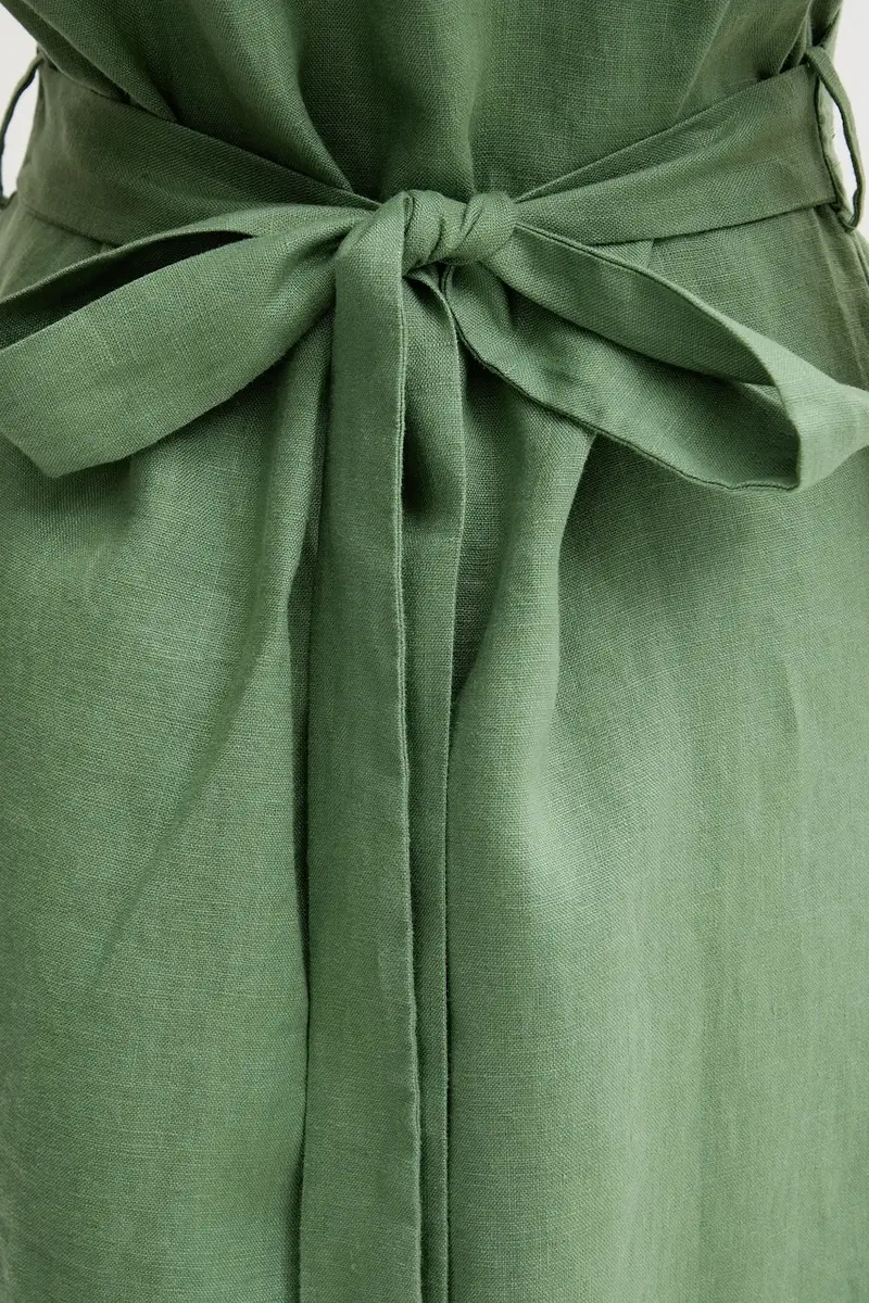 vestito di lino colore verde 3819821 miniatura 4