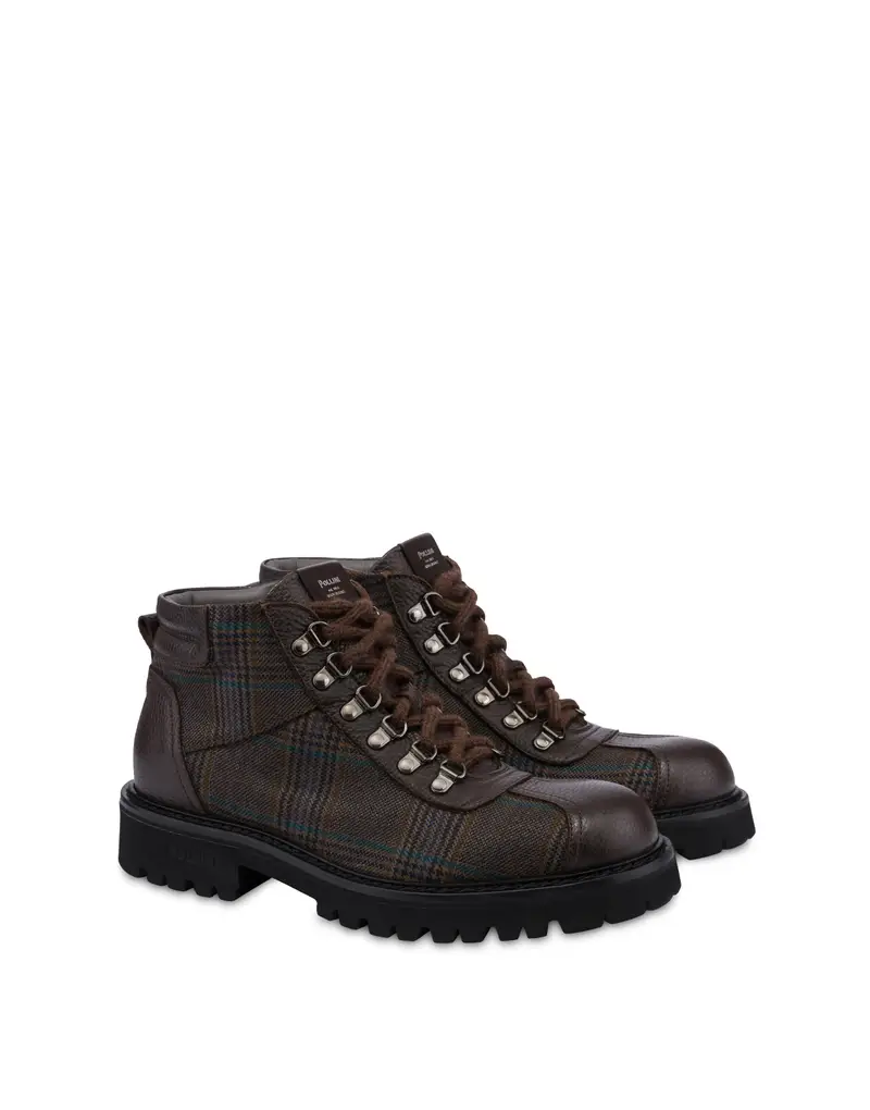 Pedula Mid Budapest In Tessuto Lana e Vitello Bottalato Effetto Cervo T.MORO/T.MORO, 43, Pollini miniatura 2