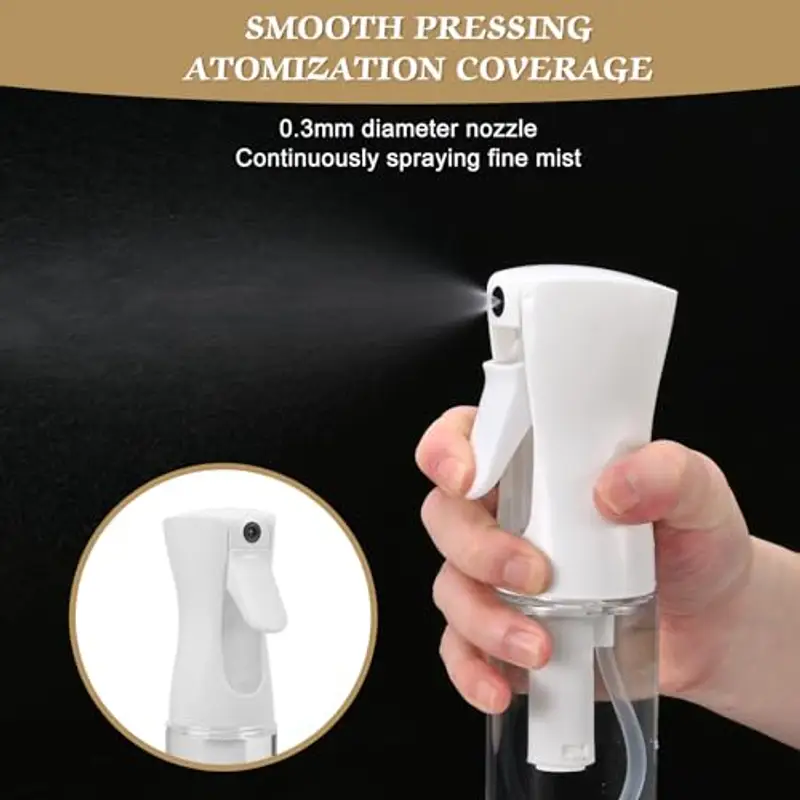 Peevisap 200 ml Spruzzino Nebulizzatore Set, Spruzzino per Capelli, 170 ml Applicatore Olio Capelli, Spruzzino Acqua per Capelli, Bottiglia Spray Capelli, Per Styling dei Capelli miniatura 3