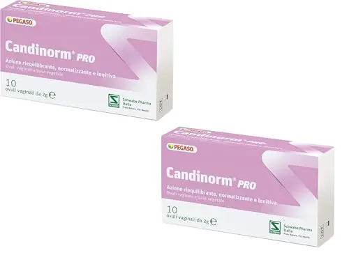 Pegaso Candinorm PRO 20 Ovuli Vaginali - Azione Riequilibrante, Normalizzante e Lenitiva