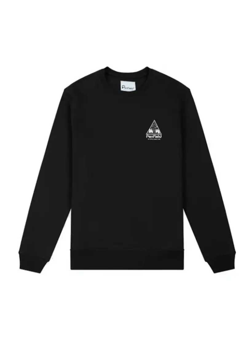 Felpa girocollo Triangle Mountain Back Graphic - S / Nero