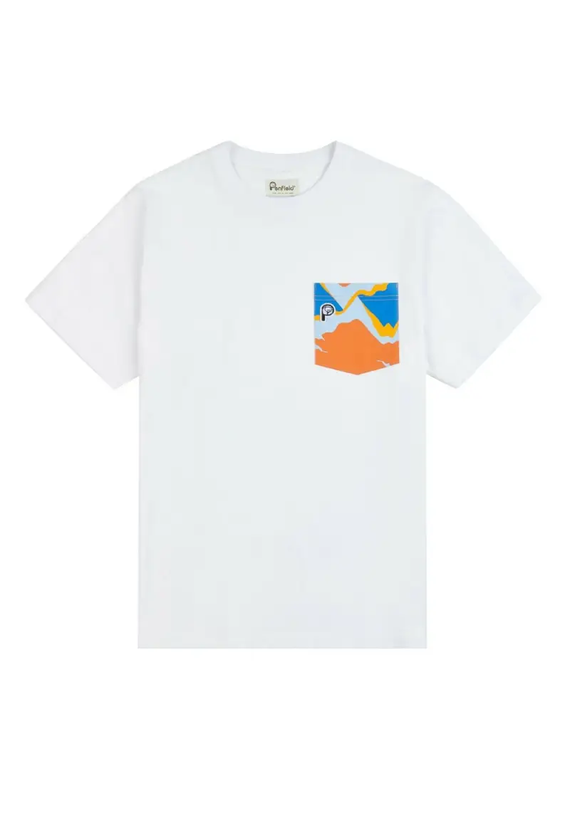 T-shirt Printed Chest Pocket - S / Bianco