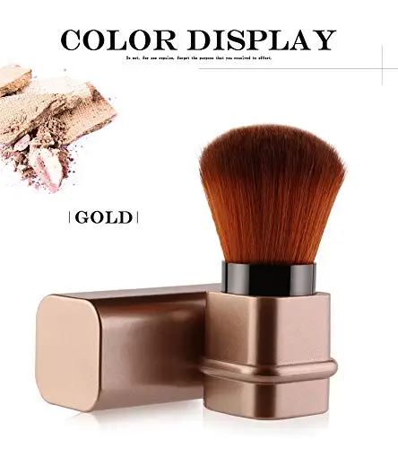 Pennello Kabuki retrattile, Pennello fard per applicare la cipria in movimento, Blush brush miniatura 2