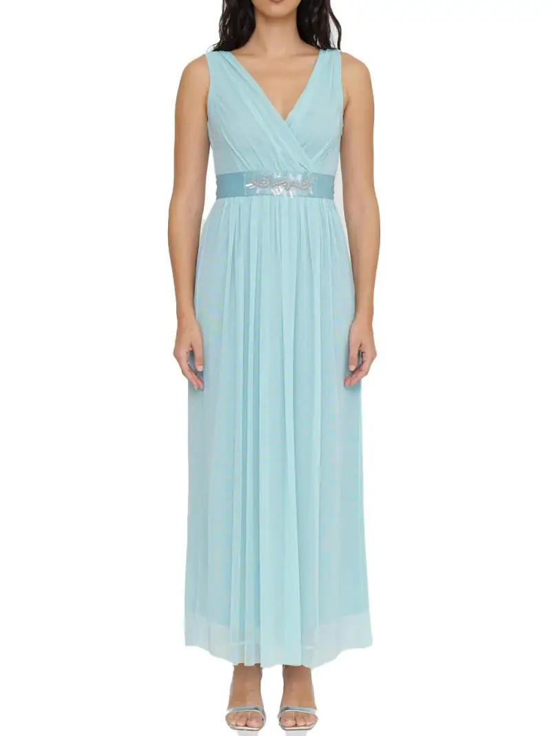 Abito alice in chiffon menta miniatura 2