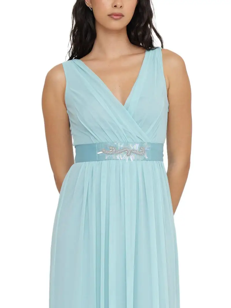 Abito alice in chiffon menta miniatura 3