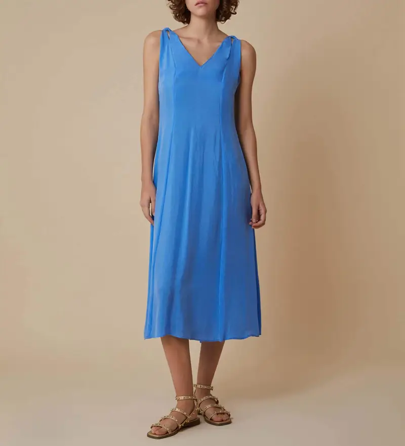 per donna 2511221193200 Vestito blu Affais (M), Casual, Viscosa, Senza maniche / cinghie