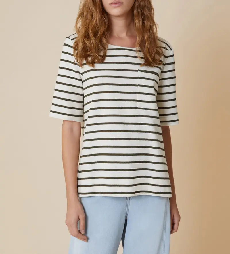 Pennyblack Maglia Donna Bianca e Verde in Cotone