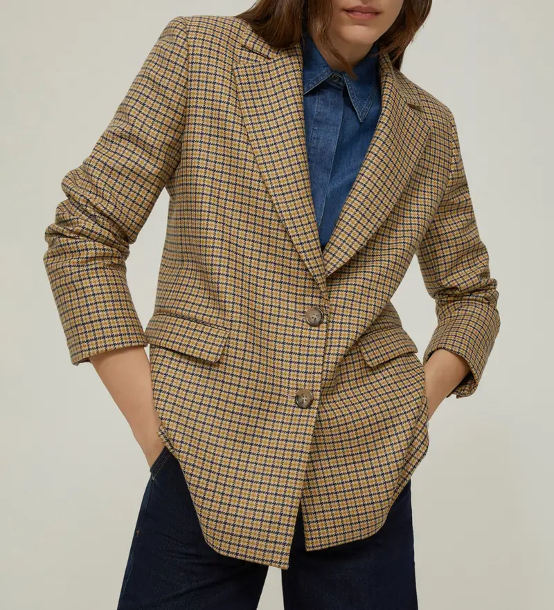 per donna 2521046123270 Giacca Anson marrone (42), Casual, Da sera, Lana, Classico