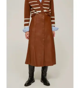 per donna 2521776023270 Gonna Sibilla Marrone (42), Casual, Poliestere