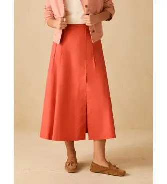 per donna 2611101093200 Gonna Pbbpigna rosso-arancio (40), Casual, Arancione, Cotone