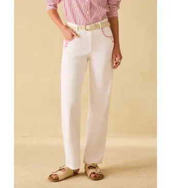 per donna 2611181093200 Pantaloni in denim bianco Pbbslalom (40), Casual, Cotone