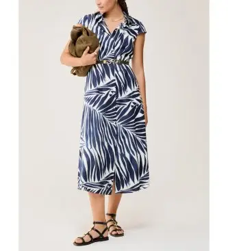 per donna 2611221213200 Abito blu Pbbgioire (42), Casual, Cotone, Manica corta