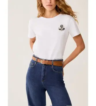 per donna 2611971053200 T-shirt bianca Pbbsole (S), Bianco, Casual, Cotone, Manica corta