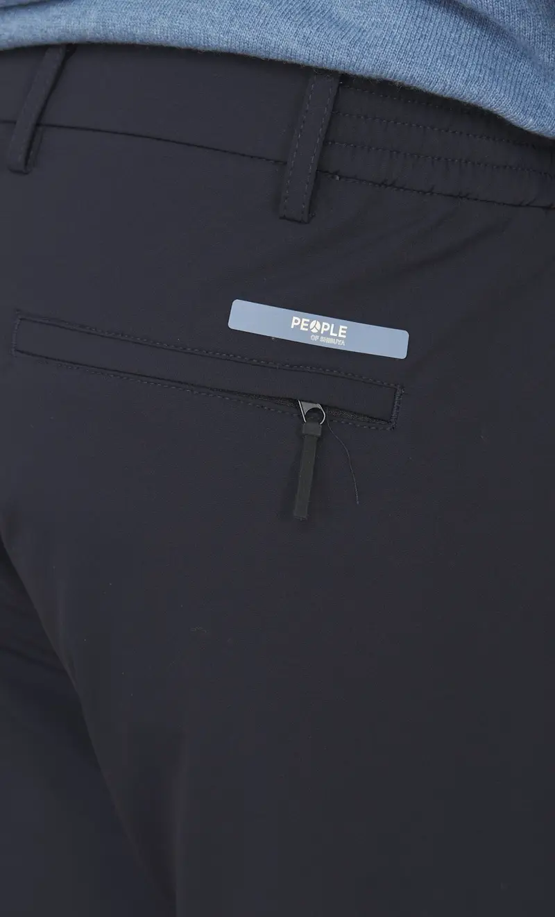 Pantalone tecnico people of shibuya con pinces foderato - kobra, colore blu miniatura 2