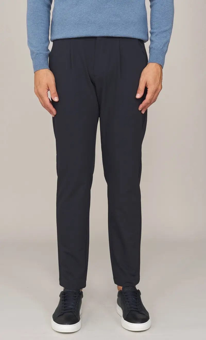 Pantalone tecnico people of shibuya con pinces foderato - kobra, colore blu