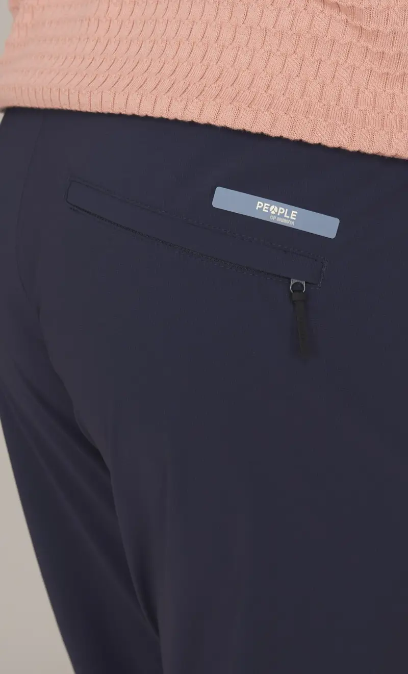 PEOPLE OF SHIBUYA Pantalone tecnico con pinces - kobra, colore blu miniatura 2