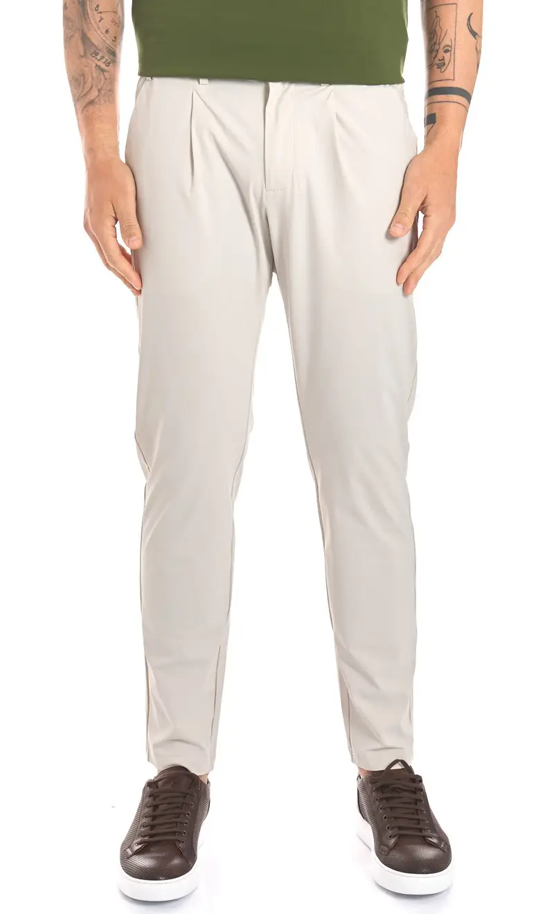 Pantalone tecnico people of shibuya con pinces - kobra, colore sabbia