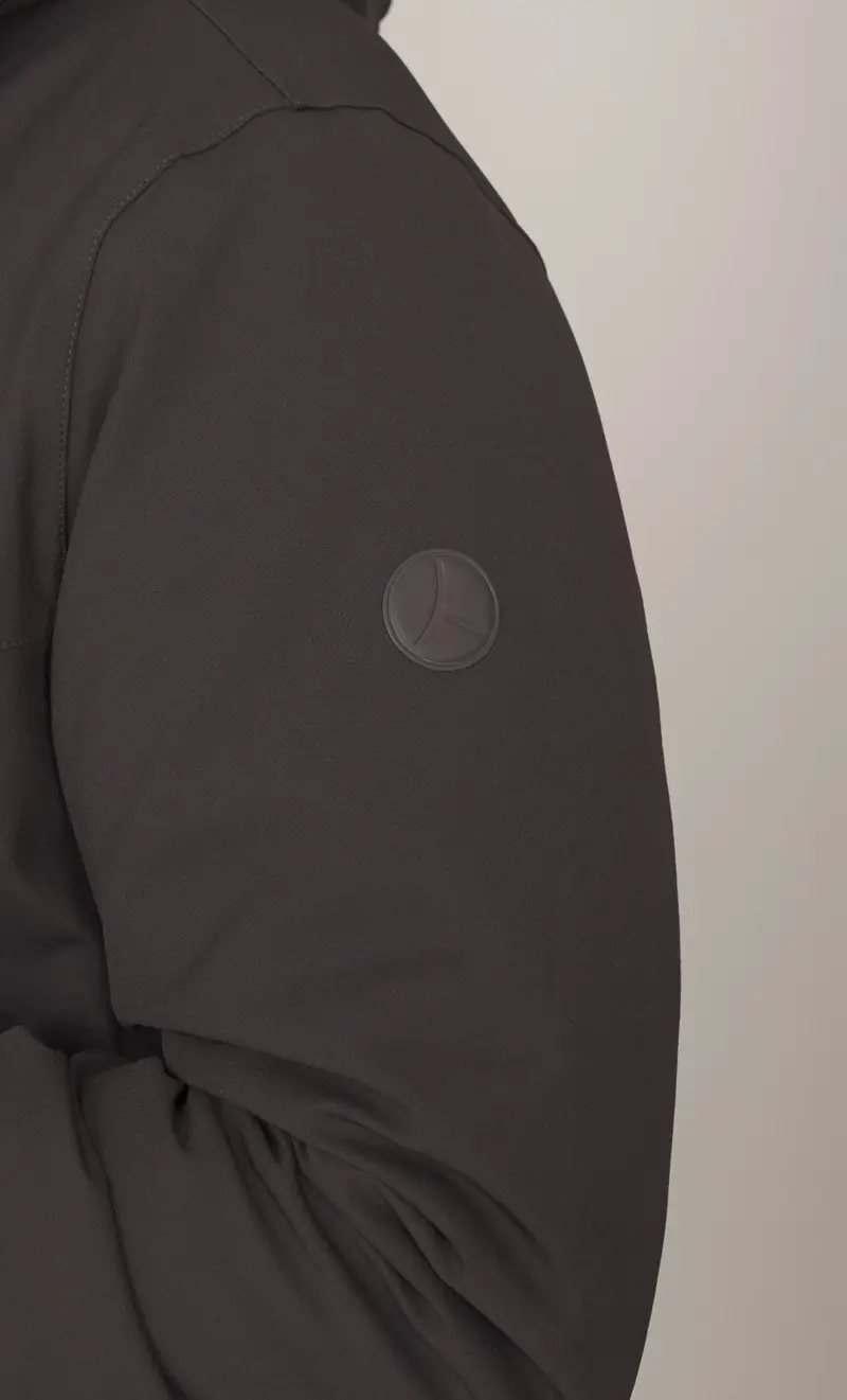 Piumino lungo people of shibuya con cappuccio moro - mitake, colore moro miniatura 2