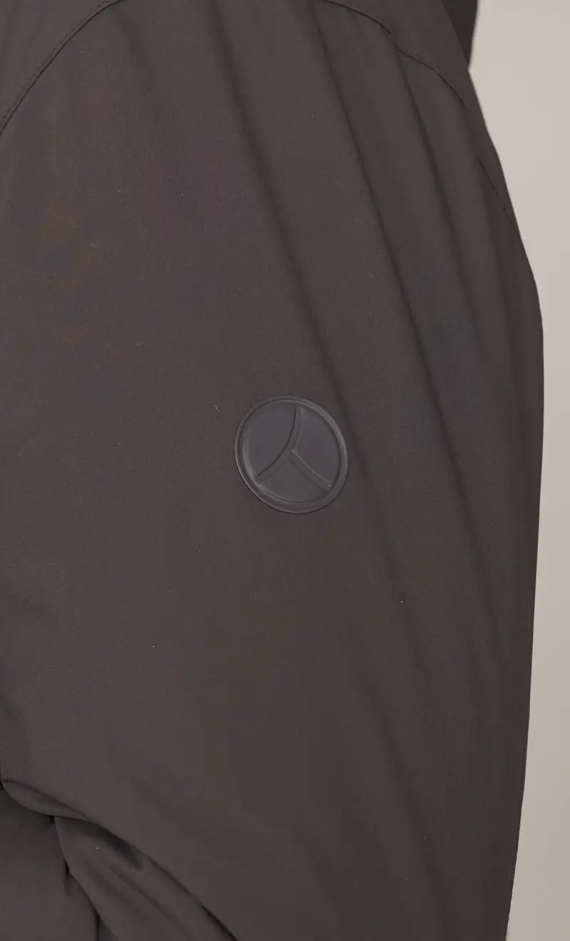 Piumino lungo people of shibuya con cappuccio takuya, colore moro miniatura 2