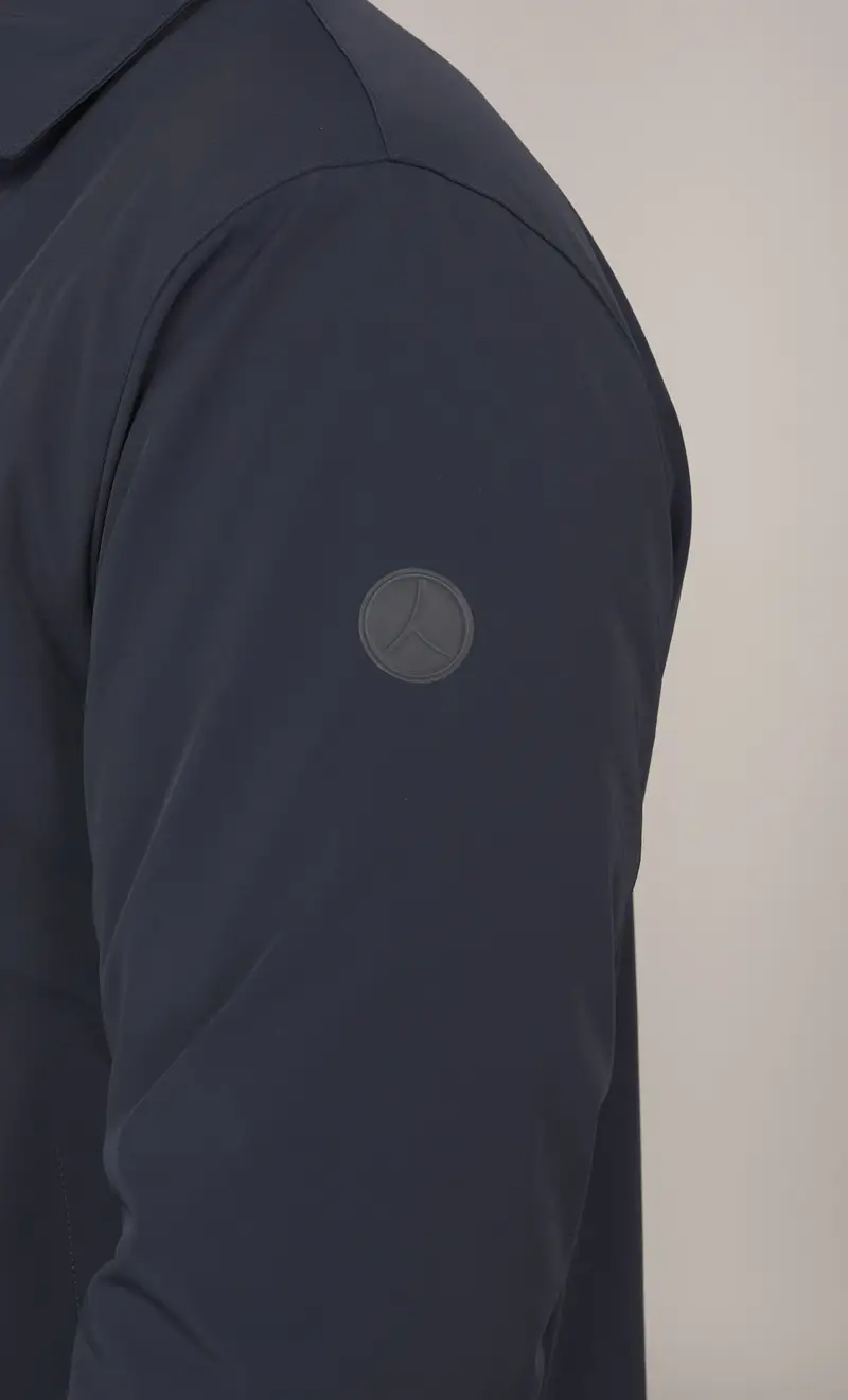 Piumino lungo people of shibuya con pettorina blu - hokkaido, colore blu miniatura 2