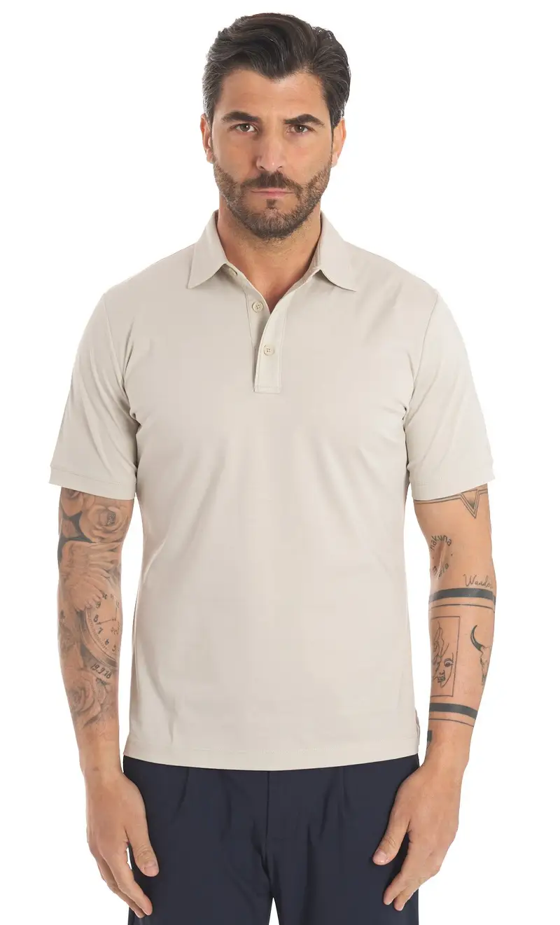 PEOPLE OF SHIBUYA Polo in filo di scozia, colore sabbia