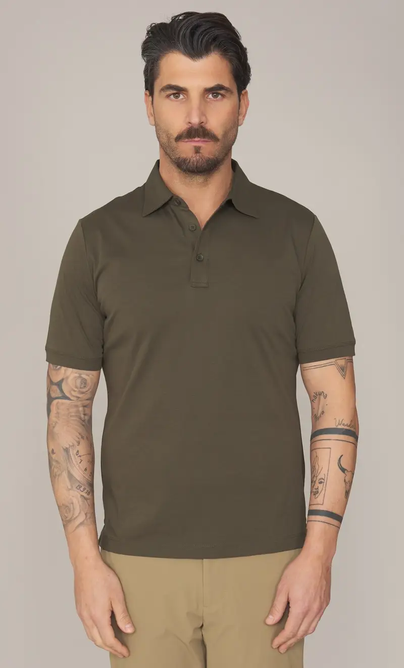 PEOPLE OF SHIBUYA Polo in filo di scozia, colore verde