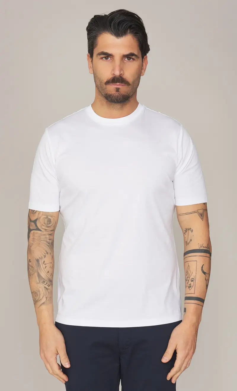 PEOPLE OF SHIBUYA T-shirt in filo di scozia, colore bianco