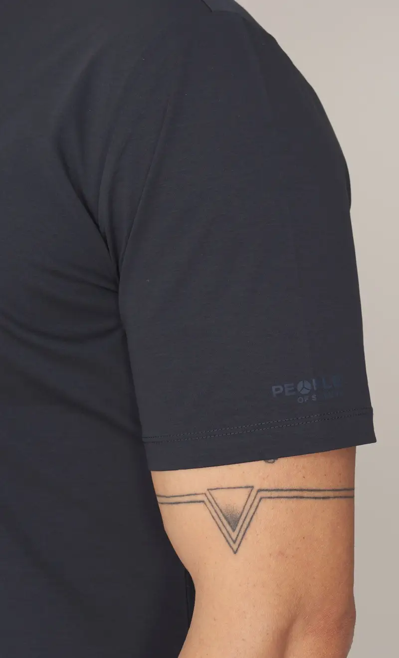 PEOPLE OF SHIBUYA T-shirt in filo di scozia, colore blu miniatura 2