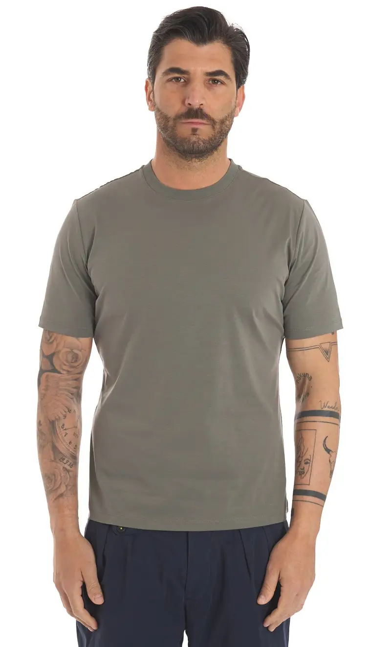 PEOPLE OF SHIBUYA T-shirt in filo di scozia, colore verde