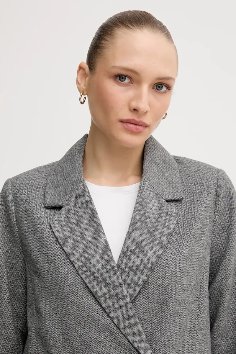 blazer con aggiunta di lana colore grigio PL4024351 miniatura 4