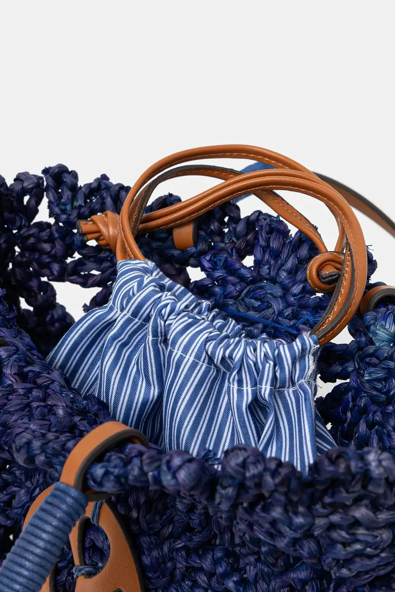 borsa da mare GINA SUNRISE colore blu navy PL031614 miniatura 4