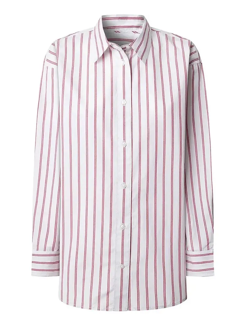 camicia casual pepe jeans lenoir da donna - bianco